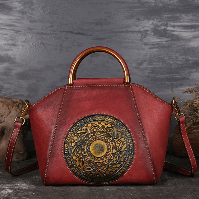 "Sun" Vintage Leather Handbag