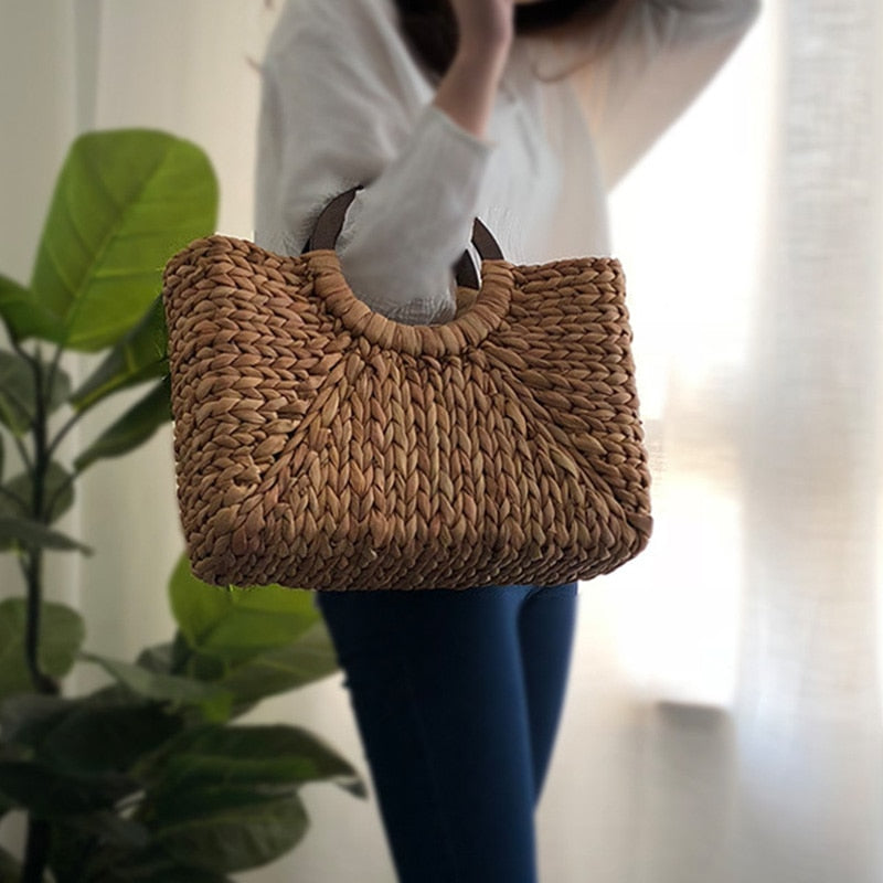 Large Handmade Rattan Tote