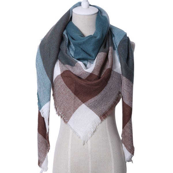 Shawl Cashmere Plaid Scarves