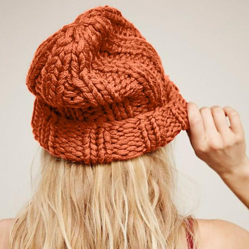 Chunky Cable Knit Hat