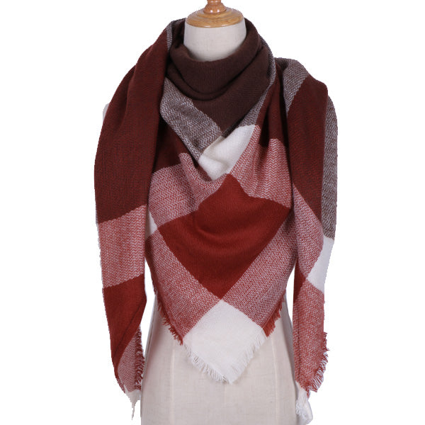 Shawl Cashmere Plaid Scarves