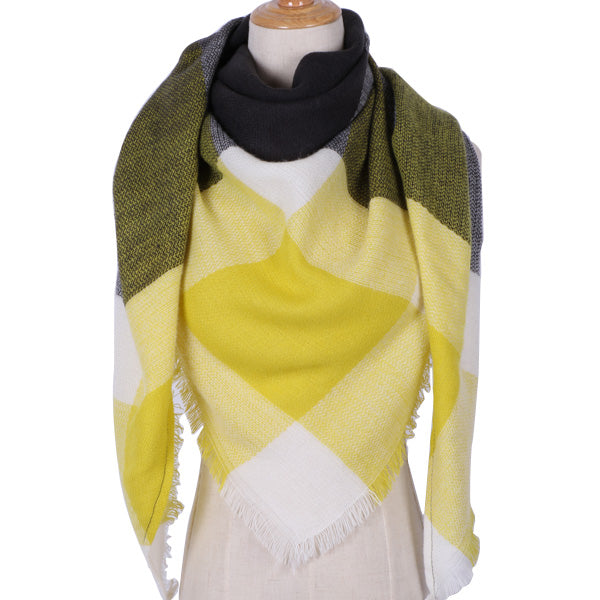 Shawl Cashmere Plaid Scarves