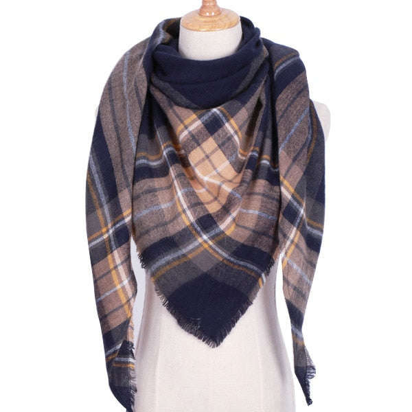 Shawl Cashmere Plaid Scarves