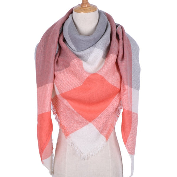 Shawl Cashmere Plaid Scarves