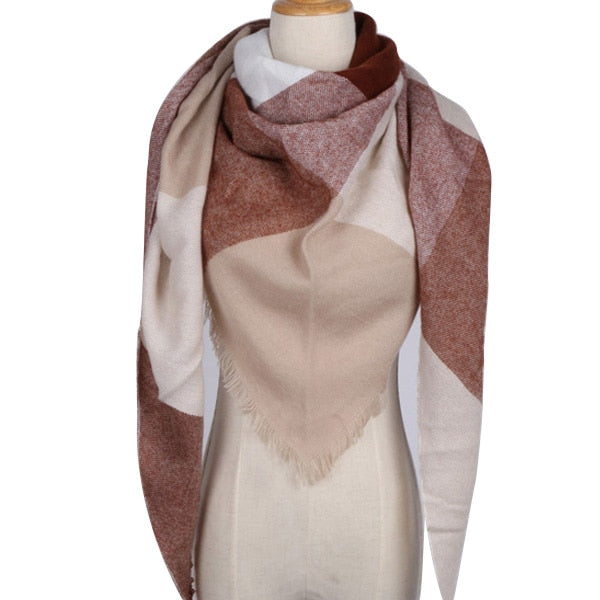 Shawl Cashmere Plaid Scarves