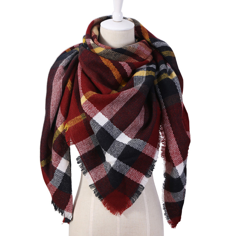 Shawl Cashmere Plaid Scarves