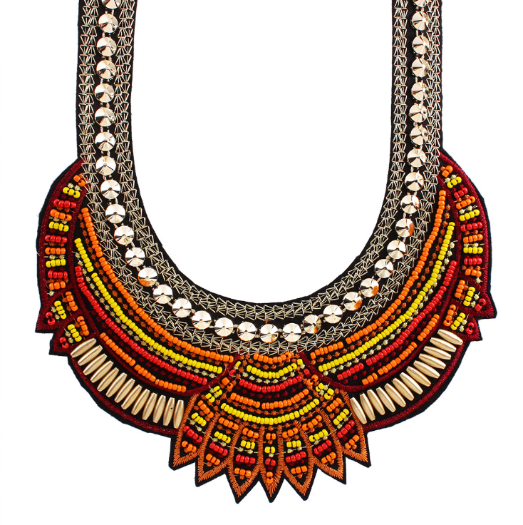 Vintage Afro Beaded Necklace