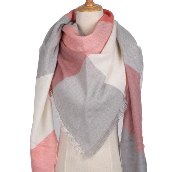 Shawl Cashmere Plaid Scarves