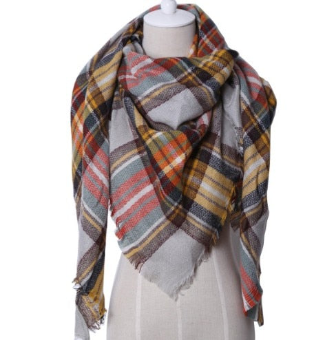 Shawl Cashmere Plaid Scarves