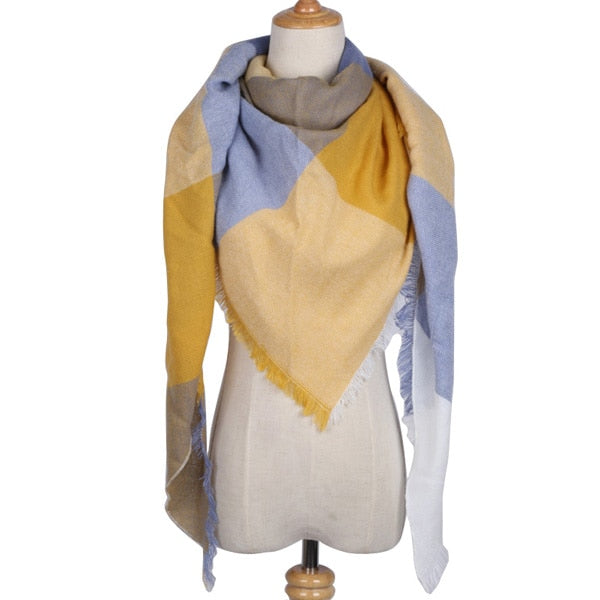 Shawl Cashmere Plaid Scarves