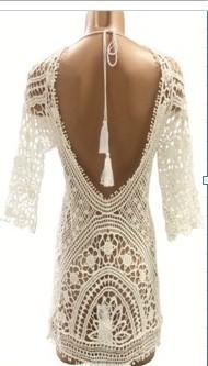 Knit Backless Bikini Cover Up