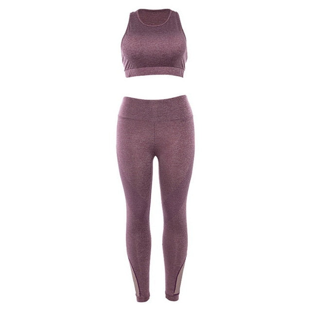 Seamless Yoga Set with Bra Padding