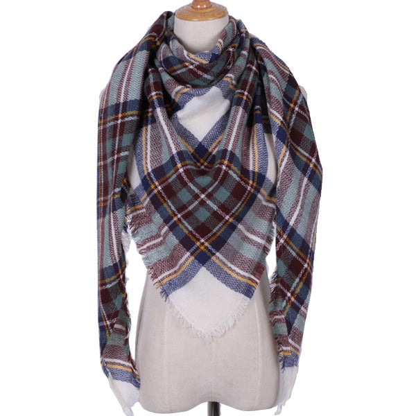 Shawl Cashmere Plaid Scarves