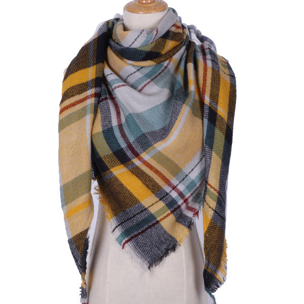 Shawl Cashmere Plaid Scarves