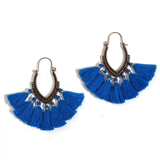 Fringe Bohemian Tassel Hoops