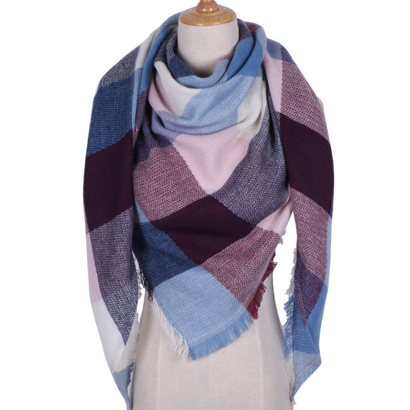 Shawl Cashmere Plaid Scarves