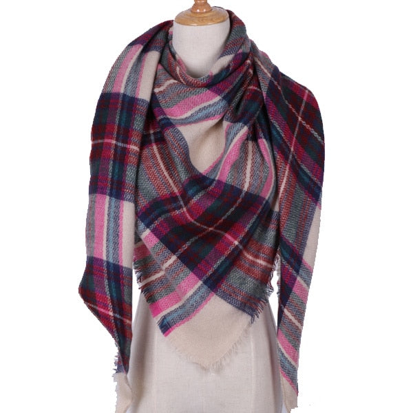 Shawl Cashmere Plaid Scarves