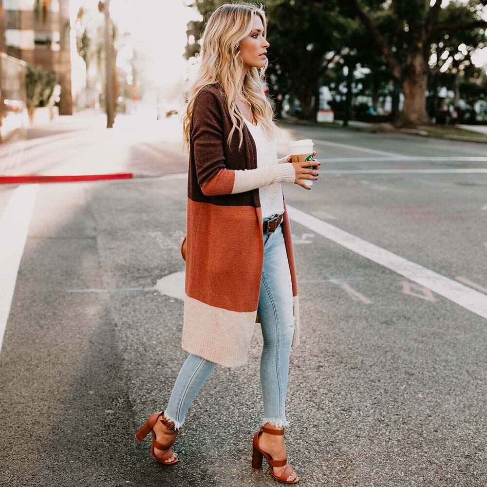 Brown Spice Long Cardigan