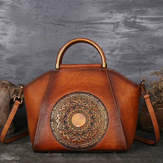 "Sun" Vintage Leather Handbag