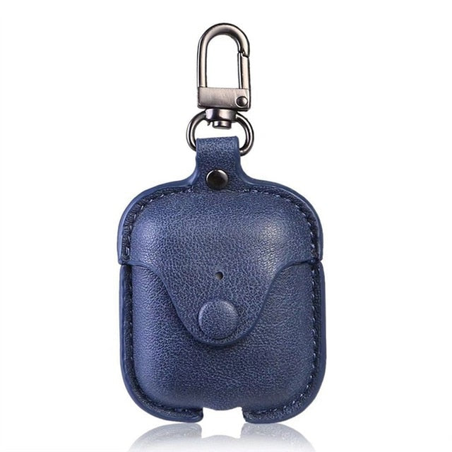 Leather Earpods Case with Clip