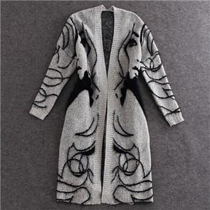 Women's Face Graphic Cardigan Jacket