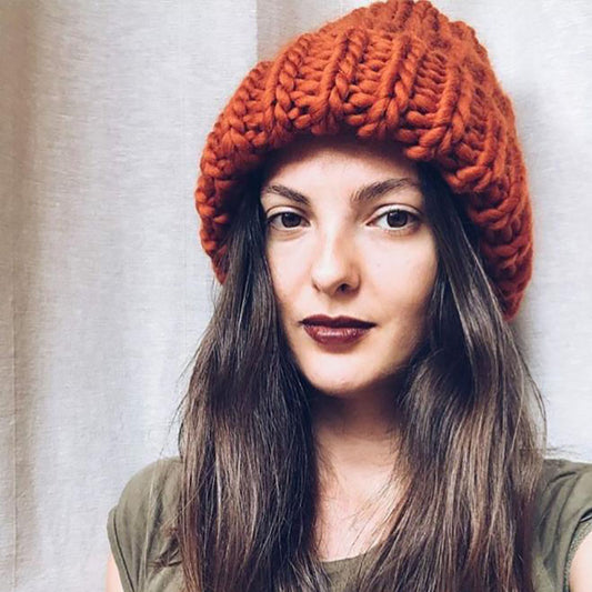 Chunky Cable Knit Hat