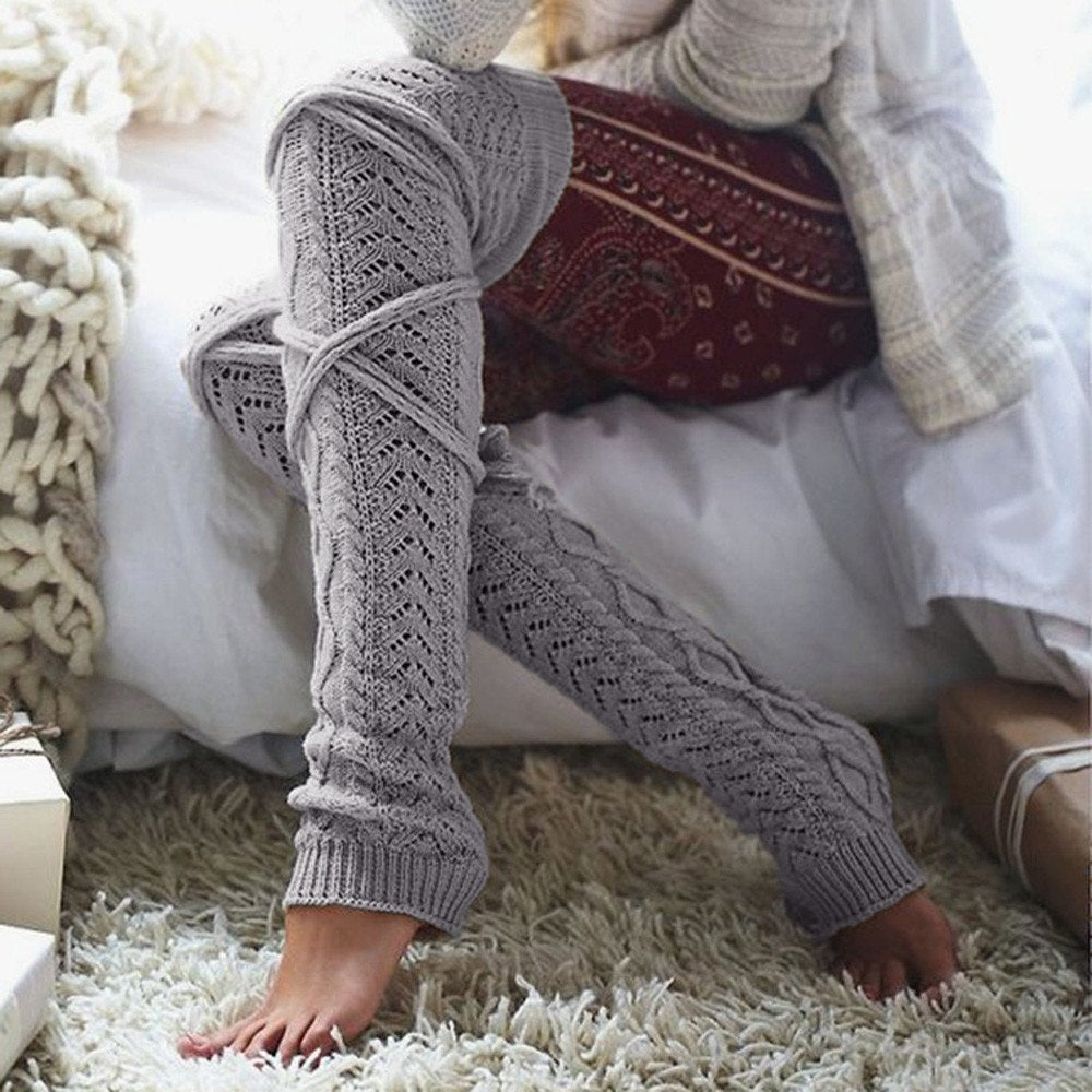 Cable Knit Over Knee Thigh High