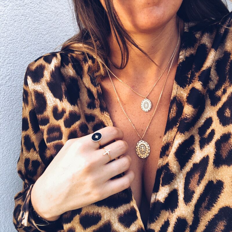 Leopard V Neck Blouse