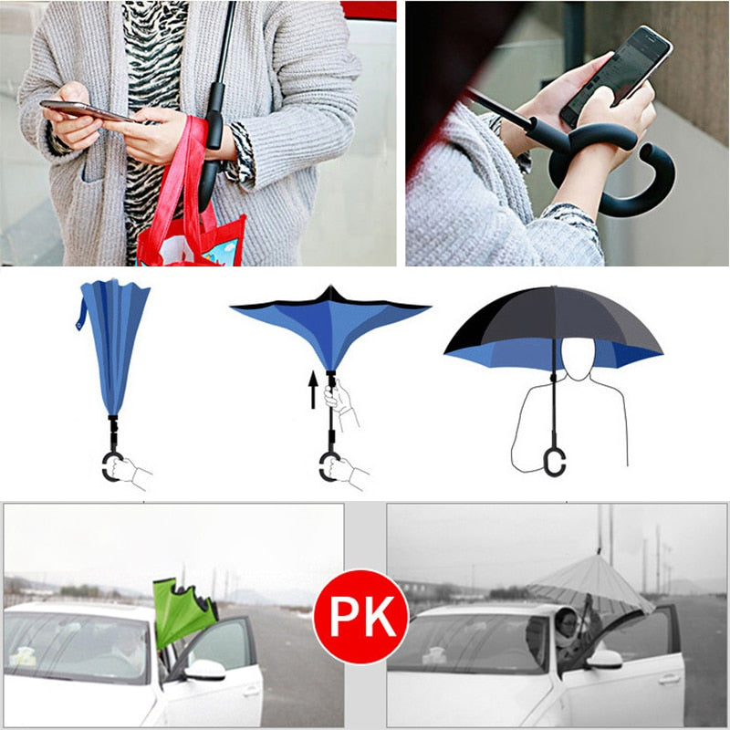 C Handle Windproof Umbrella