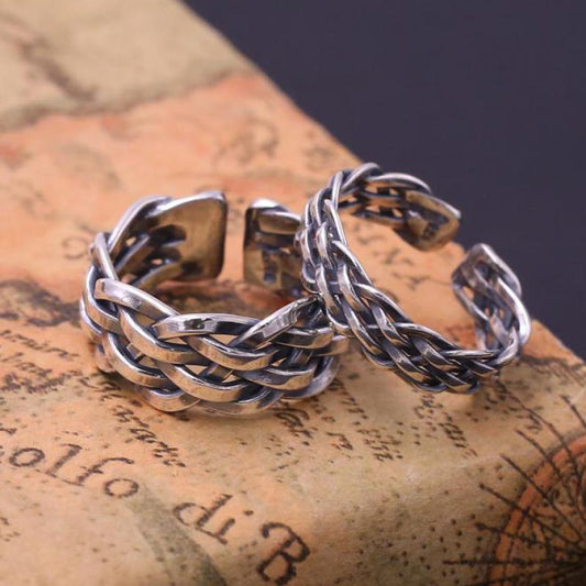 Handmade Sterling Silver Braided Rings