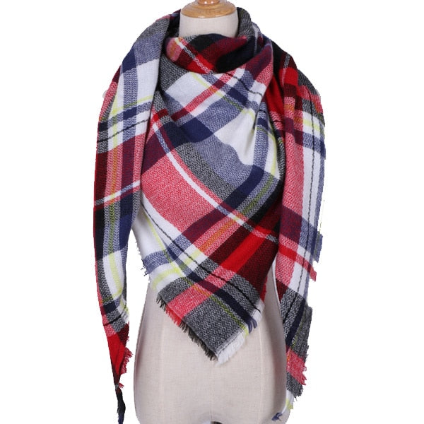 Shawl Cashmere Plaid Scarves