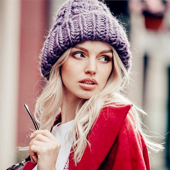 Chunky Cable Knit Hat