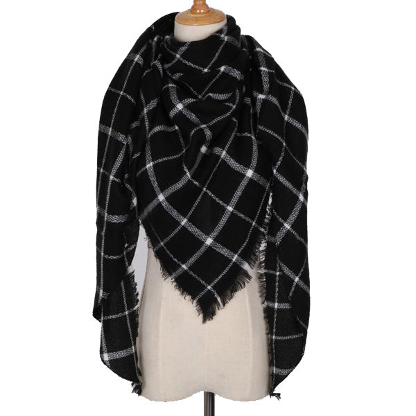 Shawl Cashmere Plaid Scarves