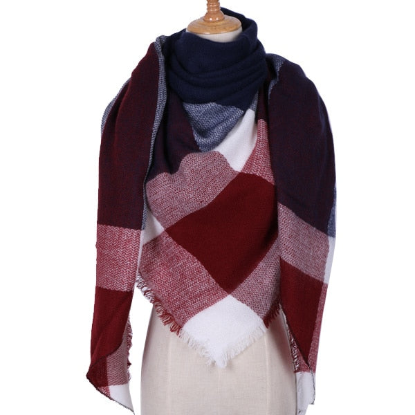 Shawl Cashmere Plaid Scarves