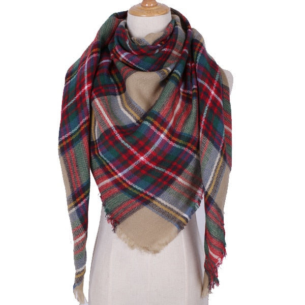 Shawl Cashmere Plaid Scarves