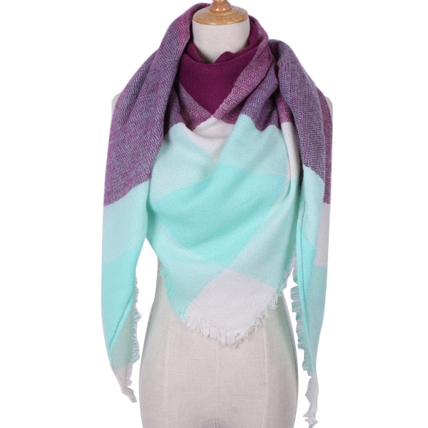 Shawl Cashmere Plaid Scarves