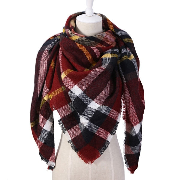 Shawl Cashmere Plaid Scarves