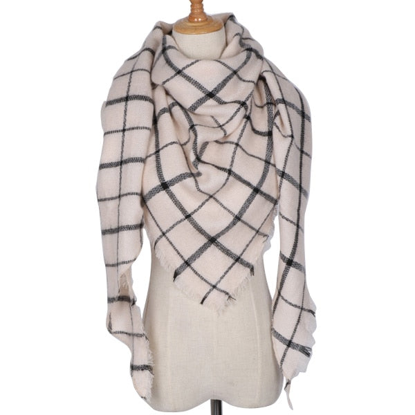 Shawl Cashmere Plaid Scarves