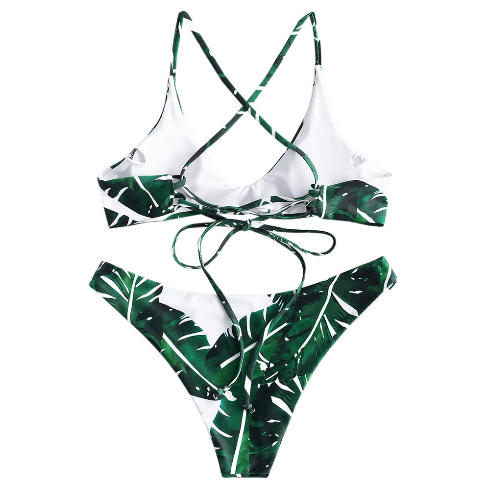 Bamboo Leaf Crisscross Brazilian Bikini