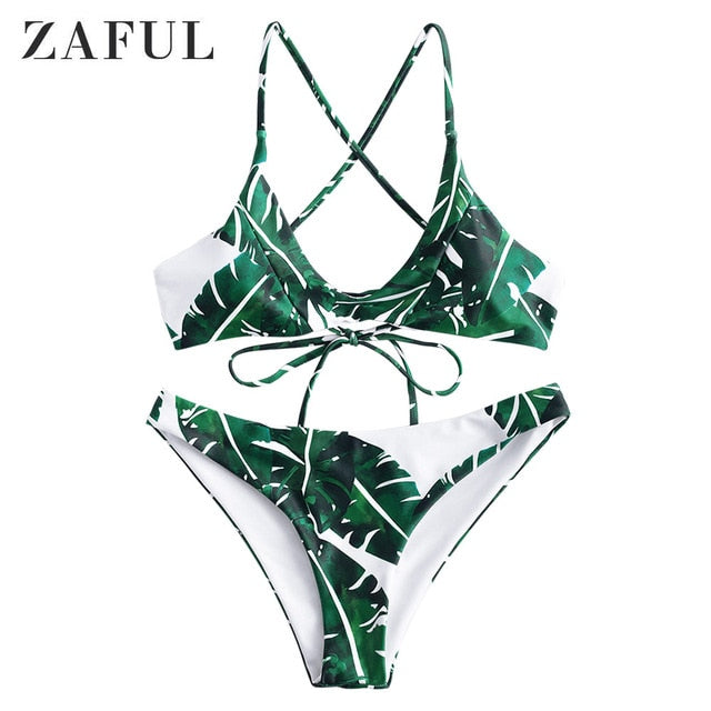 Bamboo Leaf Crisscross Brazilian Bikini