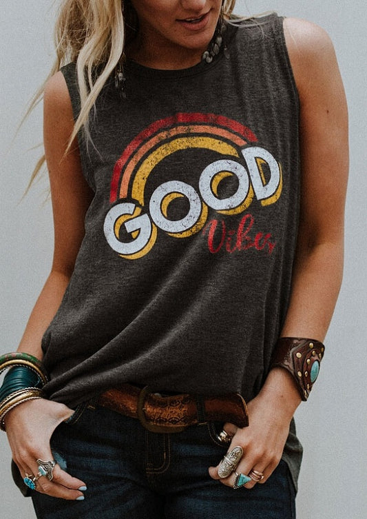 Retro " I am Good Vibes" T-shirt