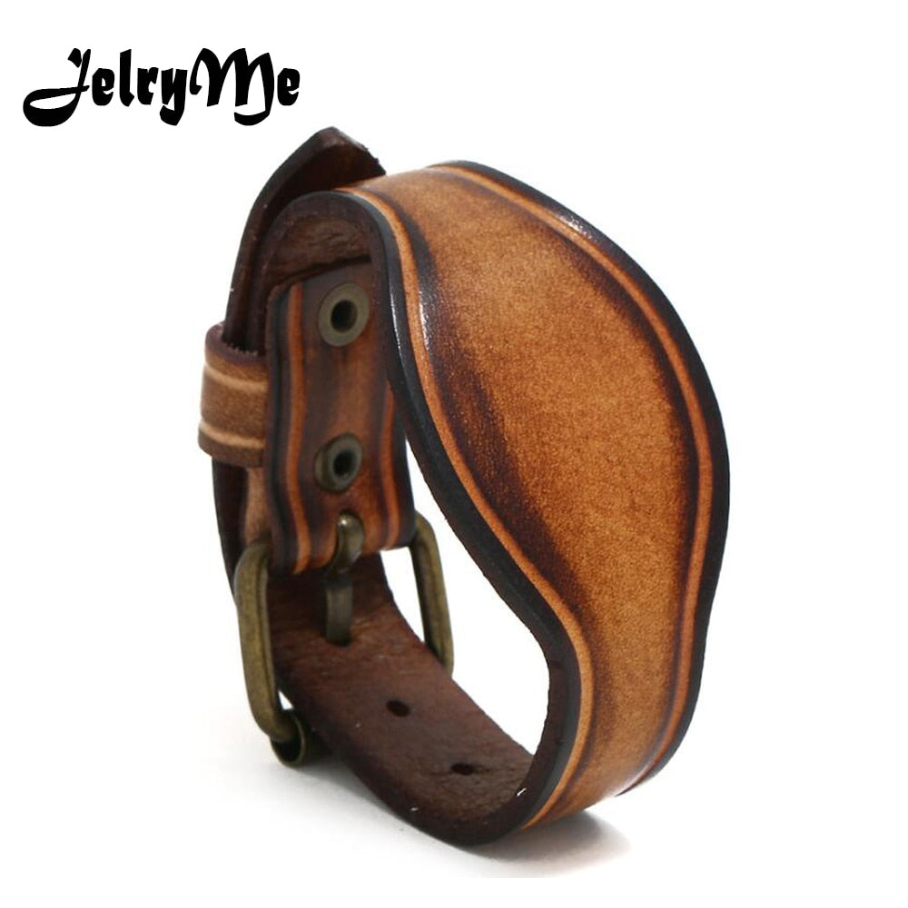 Vintage Leather Bracelet with Buckle