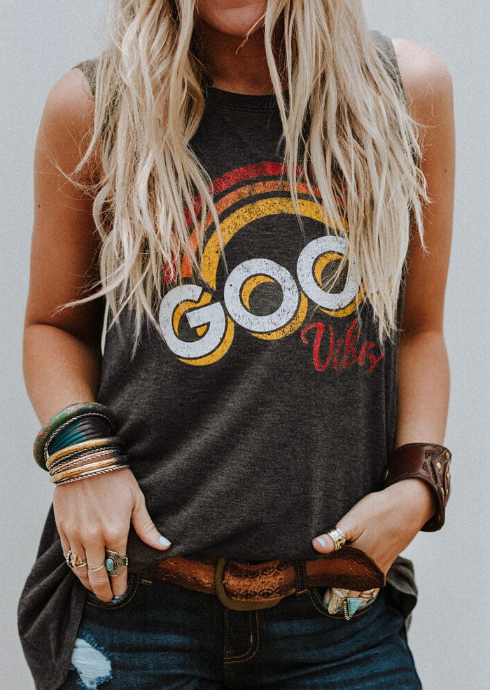 Retro " I am Good Vibes" T-shirt