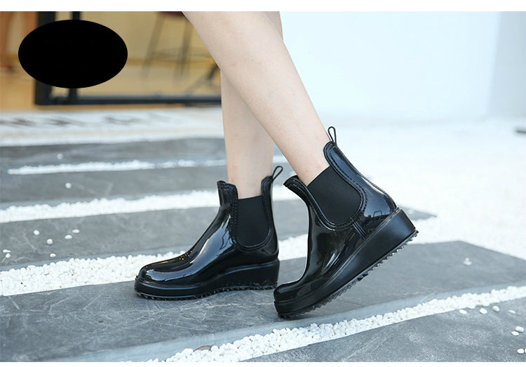 Wedge Ankle Rain Boots