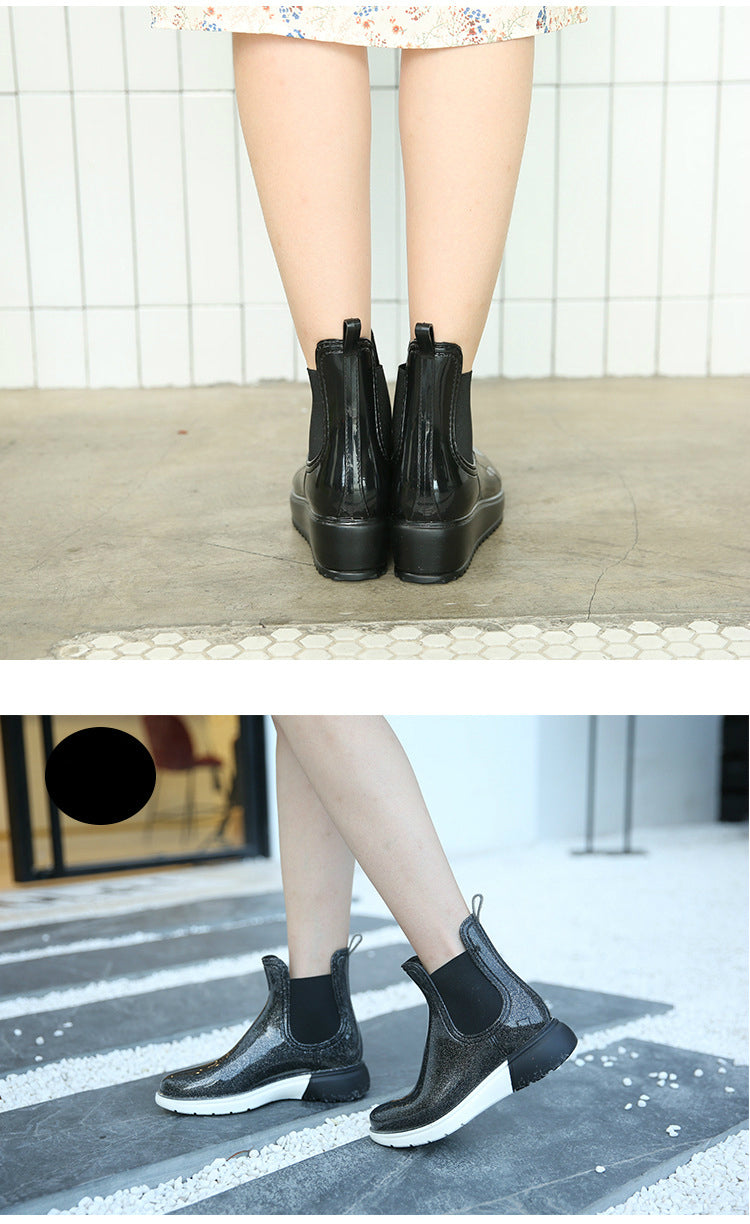 Wedge Ankle Rain Boots