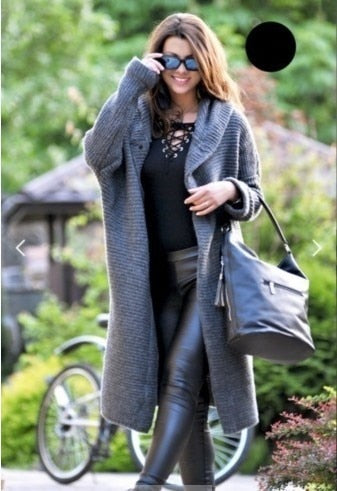 Chunky Hooded Long Cardigan