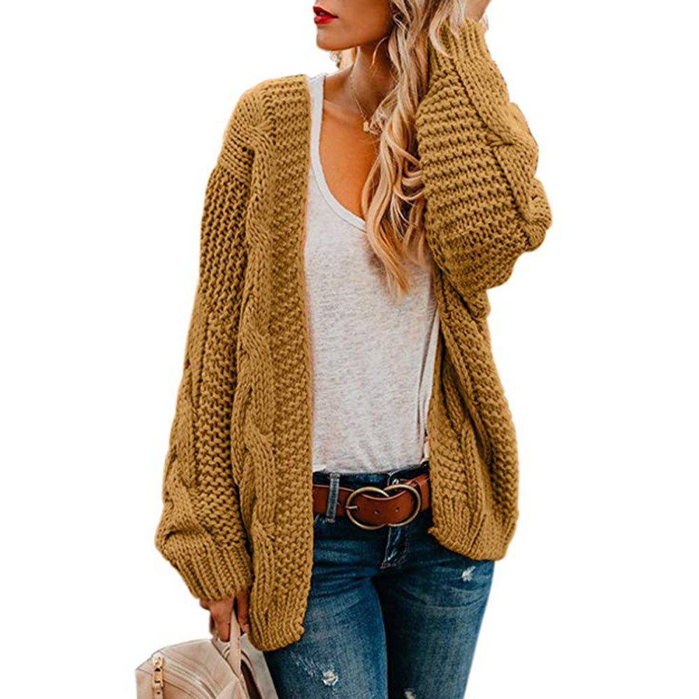 Boyfriend Cable Cardigan Sweater