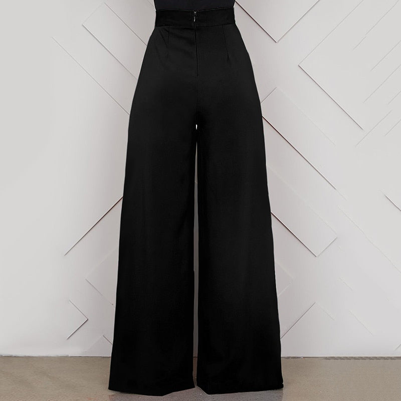 High Waist Wide Leg Trousers