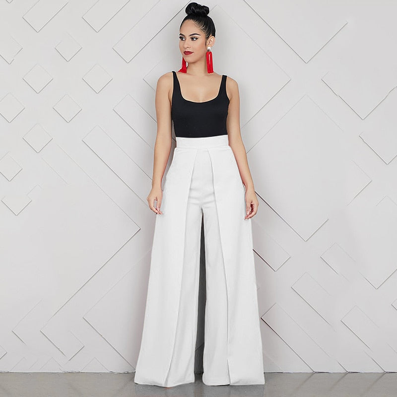 High Waist Wide Leg Trousers