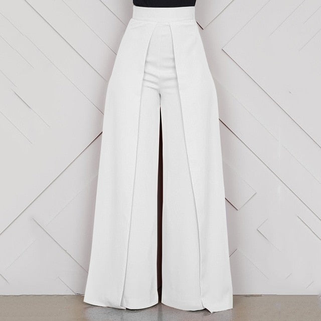 High Waist Wide Leg Trousers